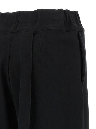 Black Cotton Casual Pants