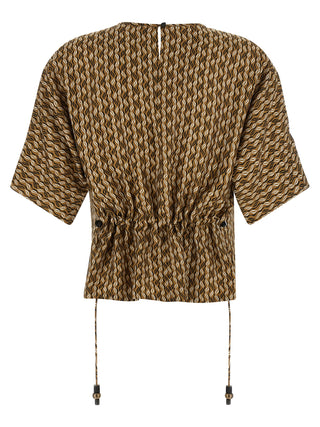 Brown Silk Blouse