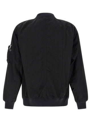 Black Nylon Bomber
