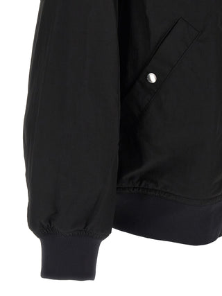 Black Nylon Bomber