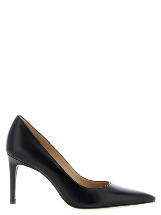 Black Calfskin High Heel Pumps