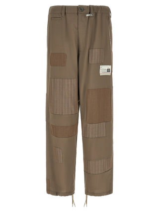 Beige Wool Casual Pants