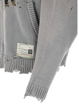 Gray Cotton Cardigan