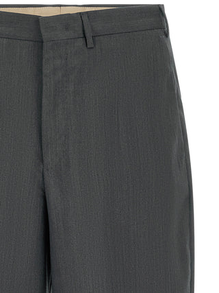 Gray Virgin Wool Dress Pants