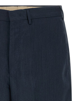 Blue Virgin Wool Dress Pants