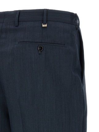 Blue Virgin Wool Dress Pants
