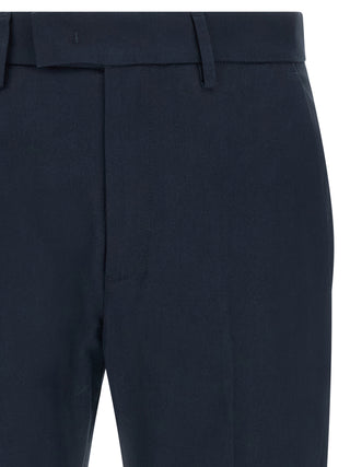Blue Cotton Chino Pants