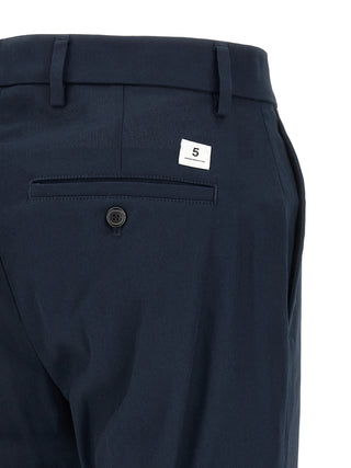 Blue Cotton Chino Pants