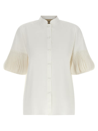 Blusa de algodón blanca