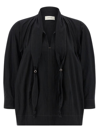 Blusa negra de algodón