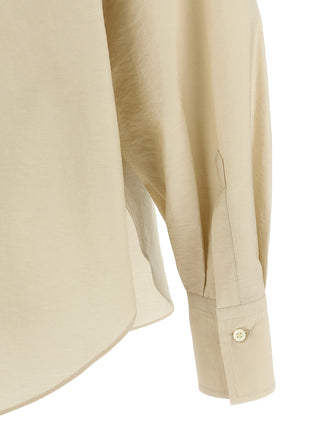 Blusa beige de algodón
