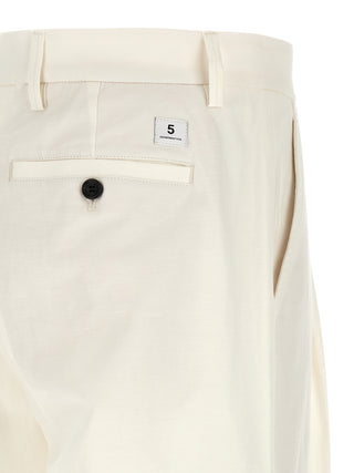 Pantalones casuales de algodón blanco