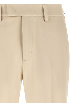 Pantalones chinos beige de algodón