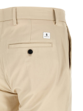 Pantalones chinos beige de algodón