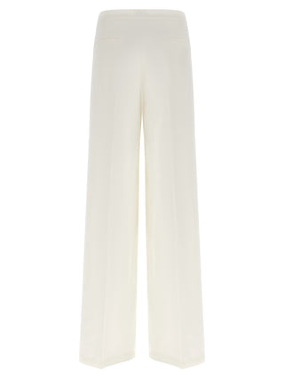 White Linen Casual Pants
