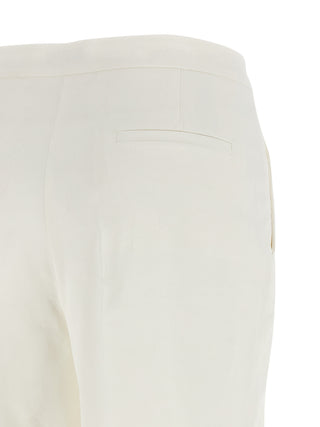White Linen Casual Pants