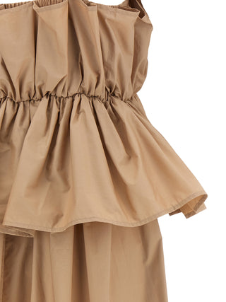 Beige Cotton Long Dress
