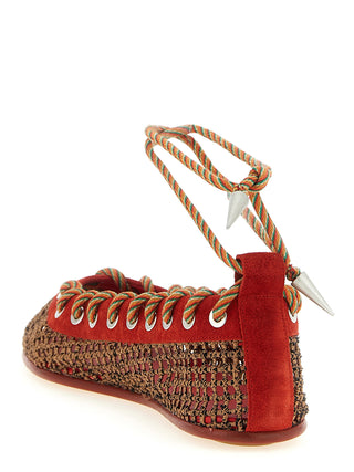 Multicolor Polyester Ballet Flats