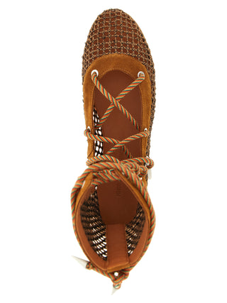 Brown Polyester Ankle Boots