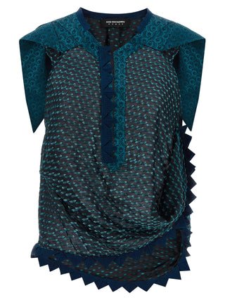 Blue Modal Pattern Shirt