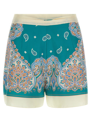 Multicolor Viscose Shorts
