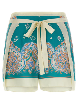 Multicolor Viscose Shorts