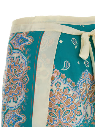 Multicolor Viscose Shorts