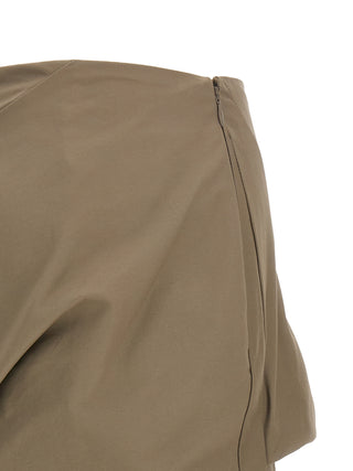 Gray Cotton Long Skirt