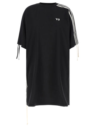 Vestido corto negro de poliéster