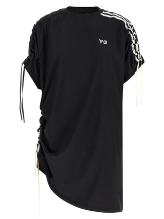 Vestido corto negro de poliéster