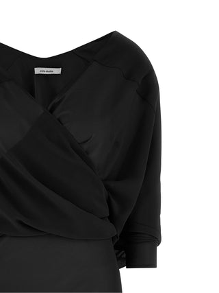 Black Polyester Long Dress