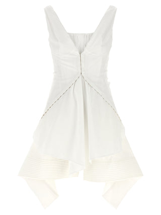 White Cotton Short Dress