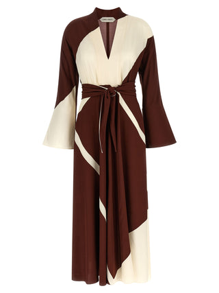 Bordeaux Viscose Long Dress