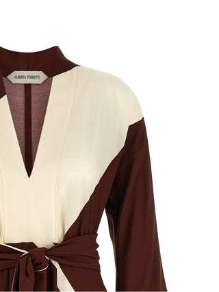 Bordeaux Viscose Long Dress
