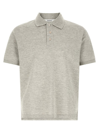 Gray Cotton Polo Shirt