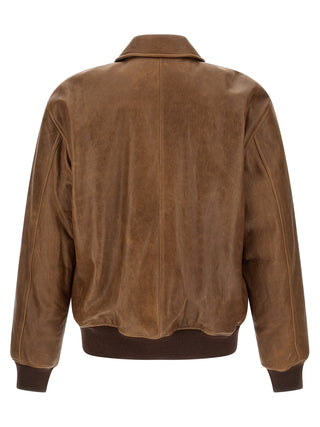 Brown Lamb Leather Leather Jacket