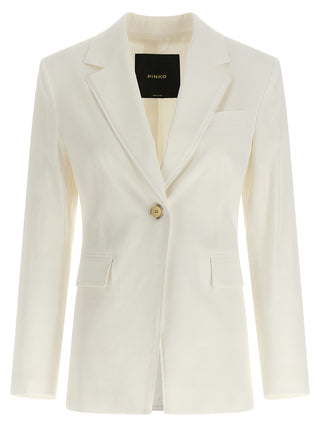 White Linen Blazer