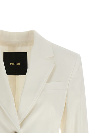 White Linen Blazer