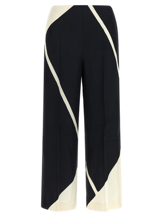 Bicolor Viscose Casual Pants