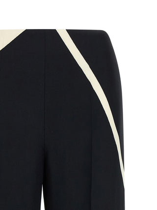 Bicolor Viscose Casual Pants