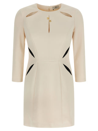 Bicolor Polyester Short Dress