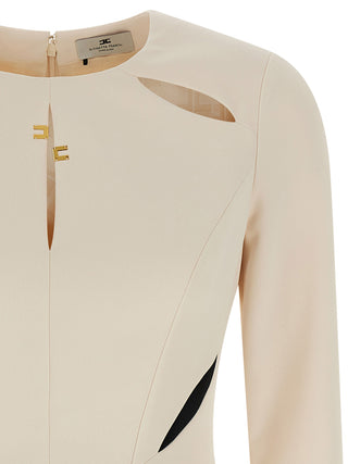 Bicolor Polyester Short Dress