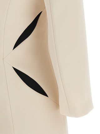 Bicolor Polyester Short Dress