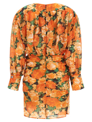Orange Lyocell Short Dress