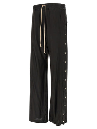 Black Acetate Casual Pants