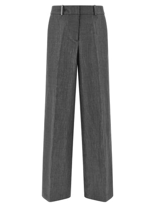Gray Linen Casual Pants