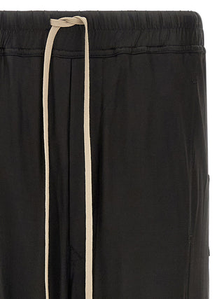 Black Acetate Casual Pants