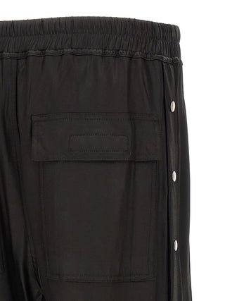 Black Acetate Casual Pants