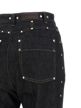 Black Cotton High-Waisted Jean