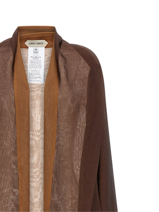 Brown Silk Cardigan